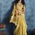 Yellow zari tissue handloom weaving saree
