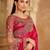 Rich pink sartin chiffon saree & sartin work saree