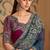 Twilight blue silk georgette saree & georgette work blouse