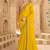 Gold sartin chiffon saree & banglori work blouse