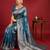 teal blue soft silk blend saree – elegant & comfortable