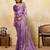 lavender designer metallic velvet satin saree with cutdana & sequin zari work