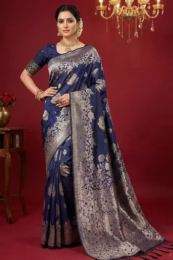 purple soft silk blend saree     elegant & comfortable