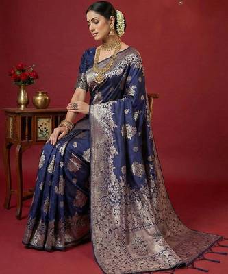 purple soft silk blend saree  elegant & comfortable 3