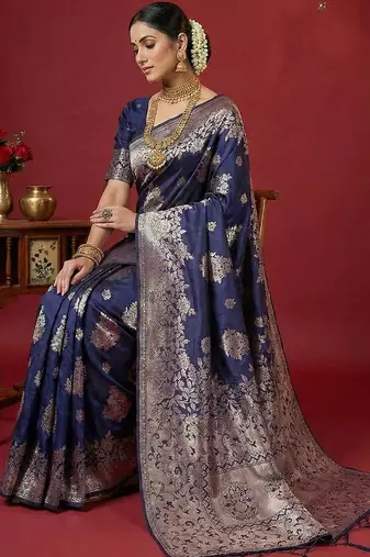 purple soft silk blend saree  elegant & comfortable