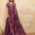 onion pink designer metallic velvet satin saree with cutdana & sequin zari work