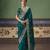 rama green elegant fancy saree with designer embroidery, sequins, stones & pearl work with matching blouse