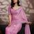 rose ultra-luxurious velvet satin saree with handcrafted cutdana & zarkan work