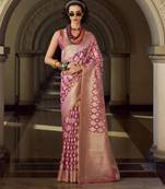 pink elegant tissue silk saree – lightweight & luxurious fabric