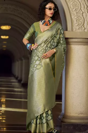 green elegant tissue silk saree – lightweight & luxurious fabric