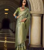 green elegant tissue silk saree – lightweight & luxurious fabric