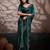emerald  ultra-luxurious velvet satin saree with handcrafted cutdana & zarkan work