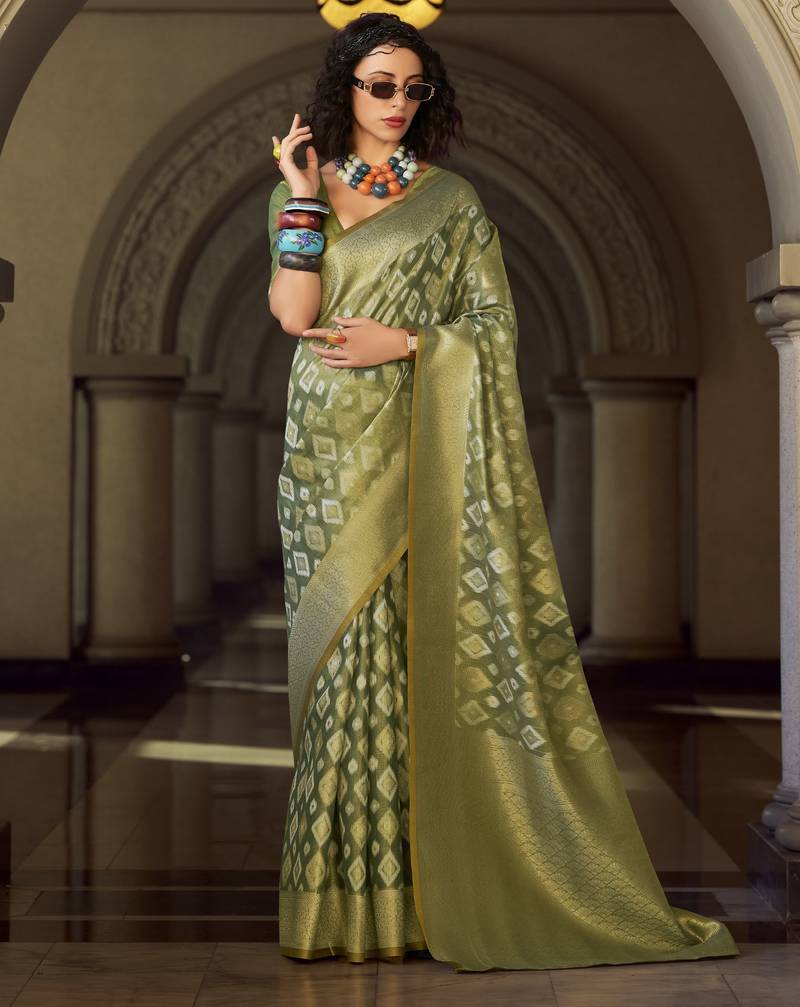 green elegant tissue silk saree – lightweight & luxurious fabric