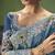 sky blue elegant fancy saree with designer embroidery, sequins, stones & pearl work with matching blouse