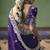 purple elegant fancy saree with designer embroidery, sequins, stones & pearl work with matching blouse