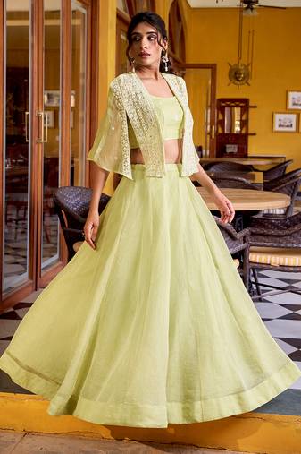 Festive Special Allnen Crush Sequins & Thread Work Lehenga Choli Set