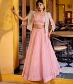 Festive Special Allnen Crush Sequins & Thread Work Lehenga Choli Set