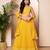 Mustard Embroidered Poly Georgette lehenga choli