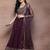 Wine Printed Poly Crepe lehenga choli