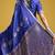 Royal blue elegant pure satin handloom weaving saree with matching satin handloom blouse – soft, shiny