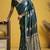 Rama green  elegant pure satin handloom weaving saree with matching satin handloom blouse – soft, shiny