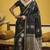 Black elegant pure satin handloom weaving saree with matching satin handloom blouse – soft, shiny