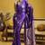 Purple elegant pure satin handloom weaving saree with matching satin handloom blouse – soft, shiny