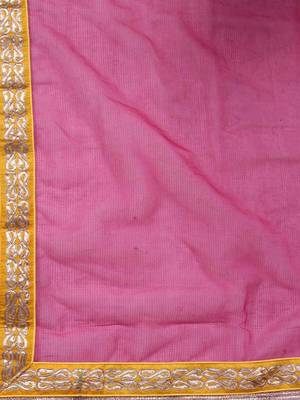 magenta kota doria silk saree with zari border 4