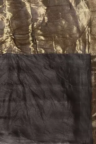maroon black art silk bandhani zari saree