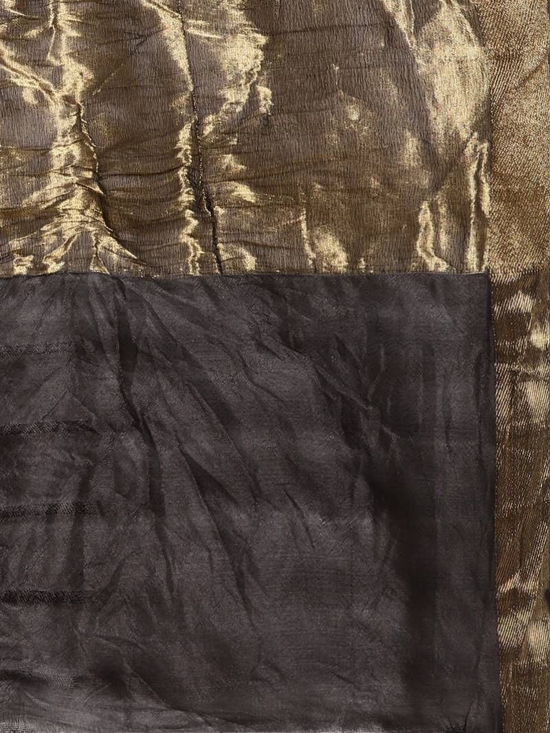 Maroon Printed Bandhani Zari Work Art Silk Saree