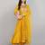Mustard anarkali with embroidered yoke
