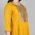 Mustard anarkali with embroidered yoke