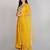 Mustard anarkali with embroidered yoke