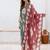 Floral printed round neck pure cotton kurta trosuer and dupatta set