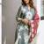 Floral printed round neck pure cotton kurta trosuer and dupatta set
