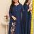 Floral embroidered round neck pure cotton kurta trosuer and dupatta set