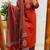 Floral embroidered round neck pure cotton kurta trosuer and dupatta set