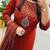Floral embroidered round neck pure cotton kurta trosuer and dupatta set