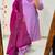 Floral embroidered round neck pure cotton kurta trosuer and dupatta set