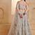 Captivating Grey Embroidered Net Party Wear Lehenga Choli