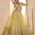 Sparkling Yellow Thread Embroidered Net Engagement Wear Lehenga Choli