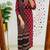 Floral printed v neck pure cotton kurta trosuer and dupatta set