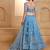 Fabulous Blue Thread Embroidered Net Sangeet Wear Lehenga Choli