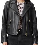 Women's genuine lambskin leather jacket slim fit biker jacket