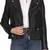 Women's genuine lambskin leather jacket slim fit moto leather jacket