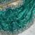 Emerald Color Embroidery sequence work heavy border Satin Saree