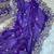 Purple Color Embroidery sequence work heavy border Satin Saree