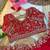 Red Color Embroidery sequence work heavy border Satin Saree