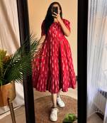 Women's rayon printed designer flared tiered casual & party wear dress|party wear casual designer tiered dress for girls