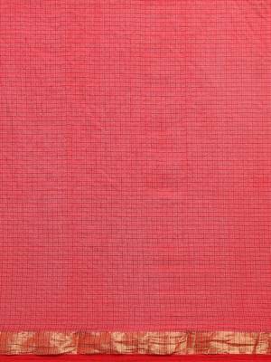 black red kota doria silk bandhani saree 4